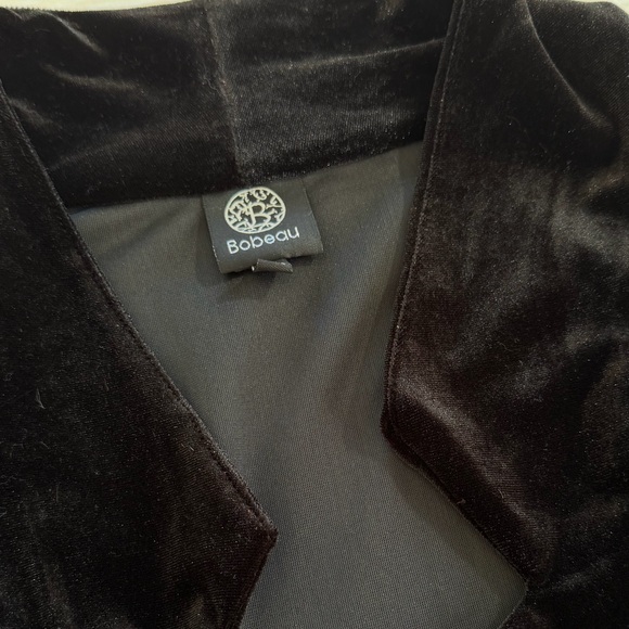 Bobeau Black Velvet Vest size XL long duster - Picture 2 of 9